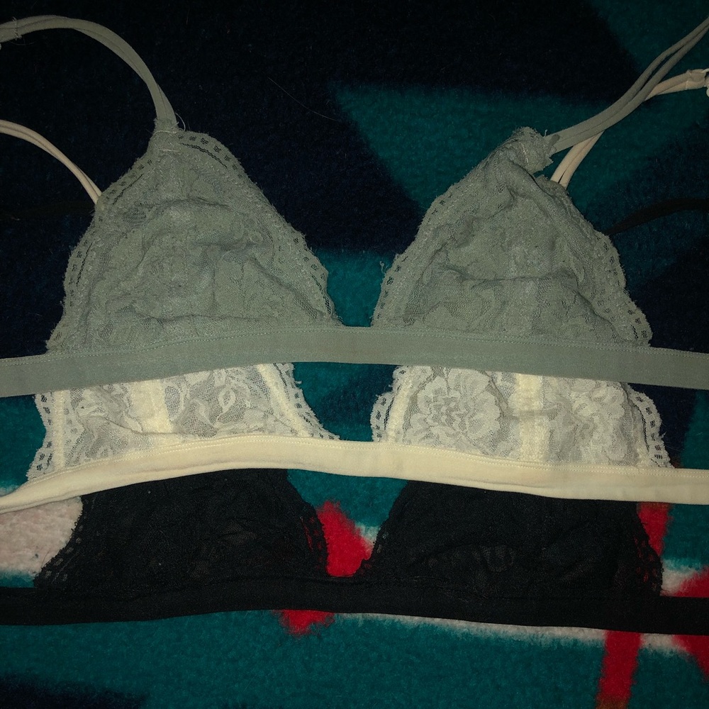 3 Triangle Lace Bras